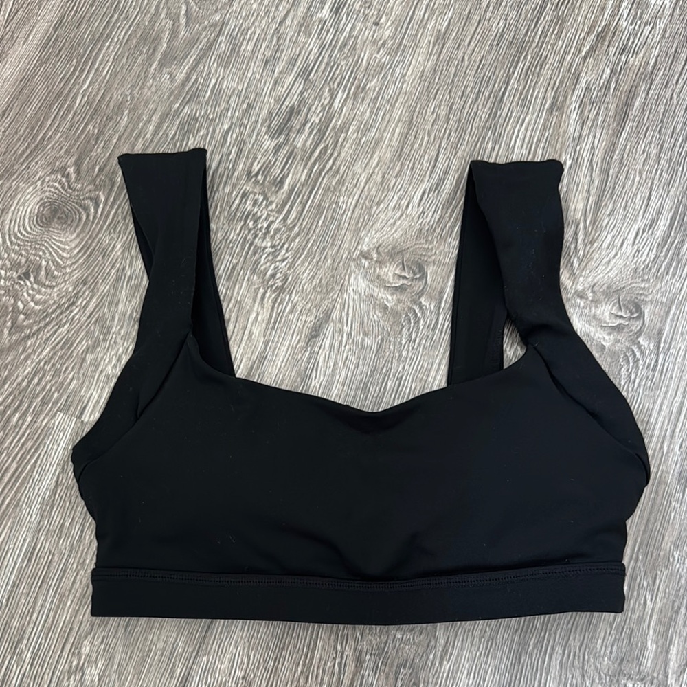 Black Scoop Neck Bra with Wide Straps